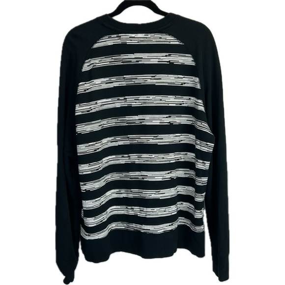 Vintage Y2K Nike Men’s Static Striped Sweatshirt Pullover Crewneck Black… - Picture 3 of 8